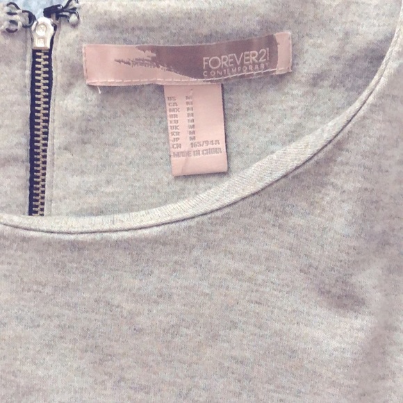 Forever21 Gray Dress with Pleated Waist Detail - Picture 2 of 5